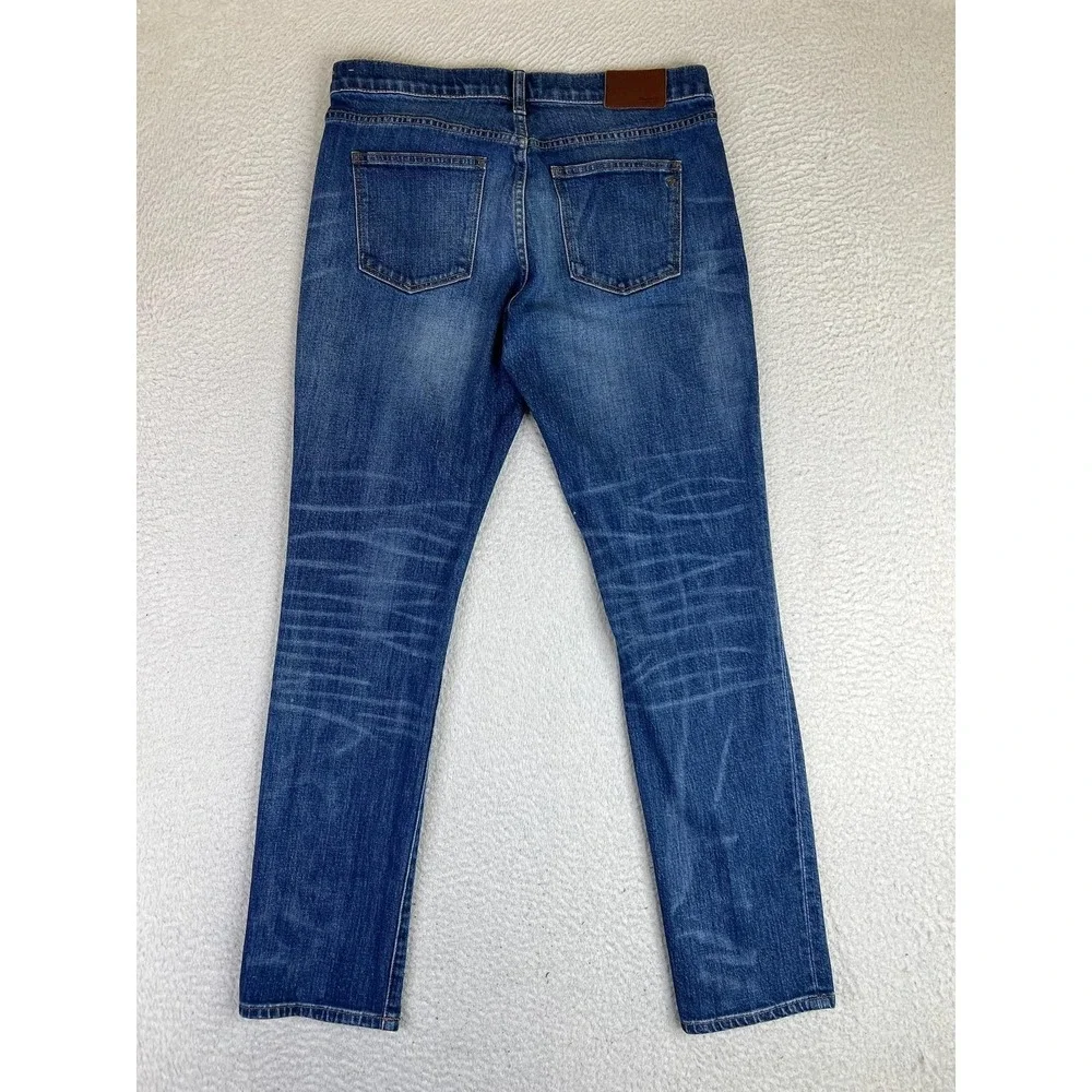 Madewell Slim Boyjean Jeans Womens 28 Blue Medium Wash Mid Rise Stretch Denim